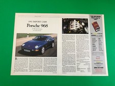 1992 Porsche 968 Original Vintage 2 Page Road Test Print Article Ad 1992 Porsche 968 Original Vintage 2 Page Road Test Print Article Ad