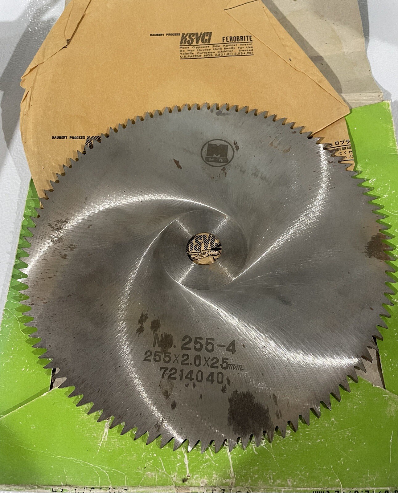 Vintage Makita No. 255-4A 7214058 10” 100 Tooth Steel Blade NOS