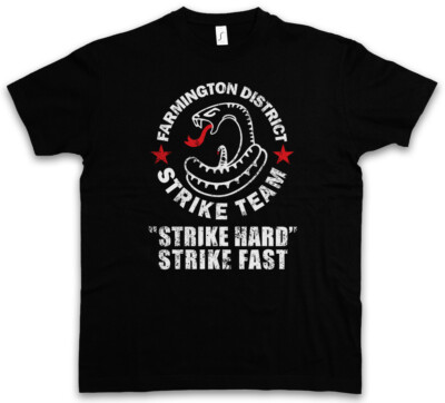 STRIKE TEAM SHIELD T-SHIRT The Shield PD P.D. Snake Card Kobra Schlange Mackey