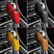 Suede Leather Gear Shift Knob Cover Trim Stickers For Porsche Macan Panamera