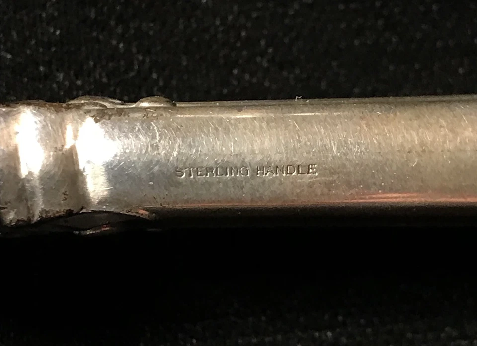 Cubiertos de plata de ley - Juego corto de talla de filete de rosa damasco Heirloom Oneida Foto 3 de 4