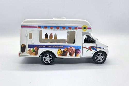 Ice Cream Van Toy Pull Back Die Cast With Opening Doors Kids Children Boys Toys - Picture 6 of 9