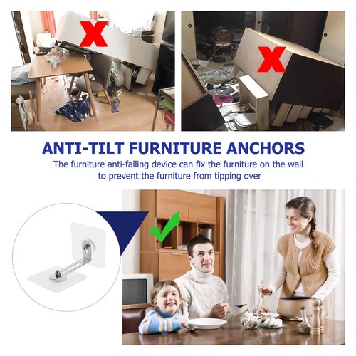6 Pcs Anti-fall Anchor Toddler Furniture Anchors Baby Child Proofing - Picture 6 of 11