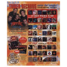2001 Tower Records: Catch the Sounds Nsync Vintage Print Ad