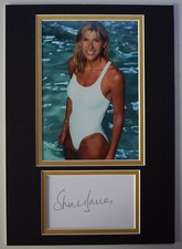 Sharron Davies Signed Autograph A4 photo display Swimming Olympics COA AFTAL