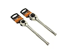 HOTECHE 2PC Ratchet handle Dual Head 1/4"/ 3/8" and 3/8"/ 1/2" Drive 72 Teeth
