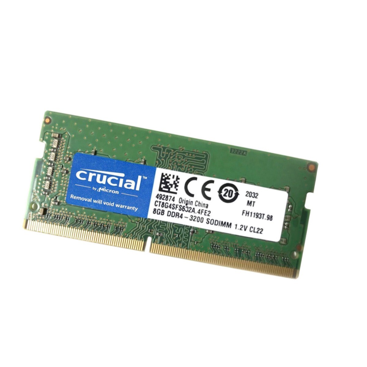 Crucial 16GB 2X 8GB DDR4 3200MHz PC4-25600 Laptop SODIMM Memory