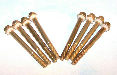 (8 Pack) Fuel Bowl Screws & Nylon Reusable Gaskets 2 1/2'' Long Fits: Holley Carb