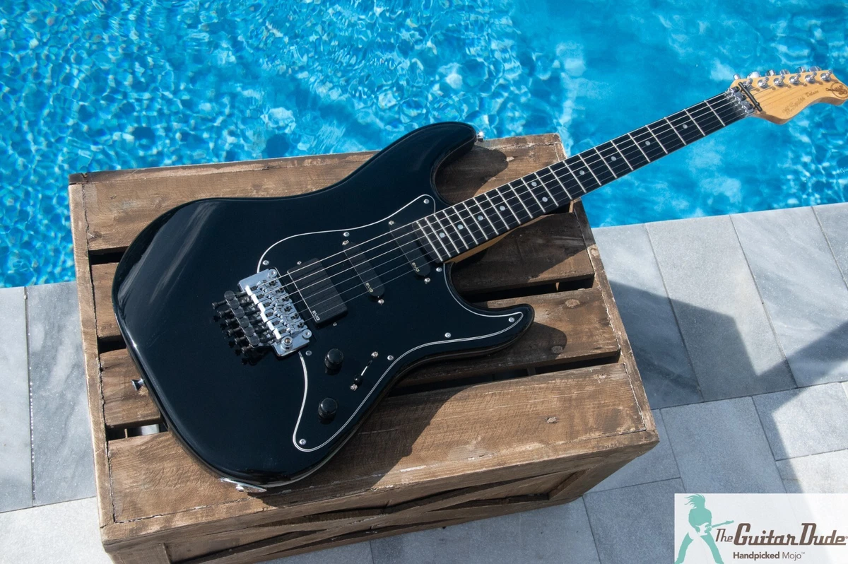 Valley Arts M Series Deluxe - Black Japanese SUPER Strat! w EMG's HSS Config.