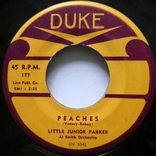 Little JUNIOR PARKER 45 Peaches / Pretty Little DUKE Rn'B Original MINT- Cg 256