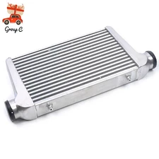 Universal 25"x12"x3" FMIC Aluminum Turbo Intercooler 3" Inlet & Outlet 3" Core