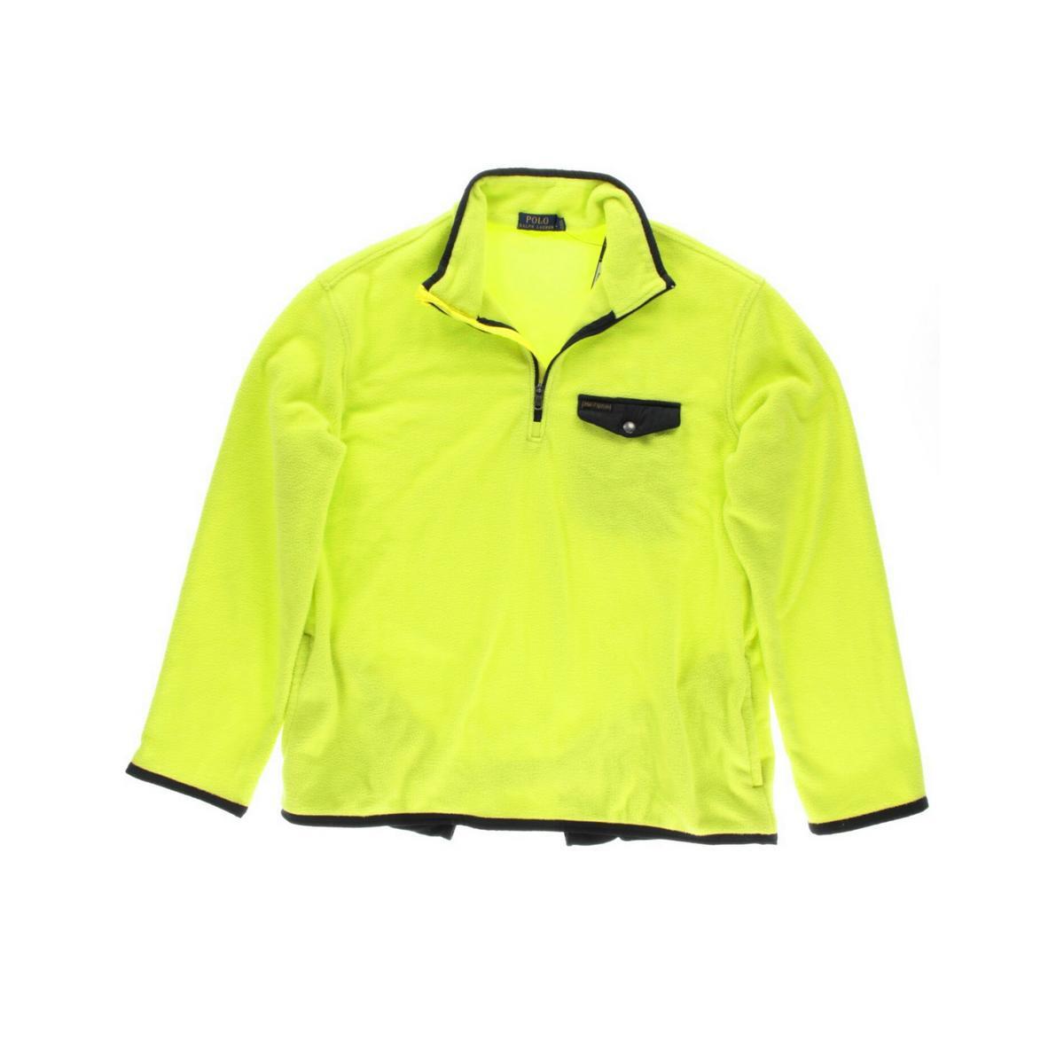 Polo Ralph Lauren Мужская желтая флисовая куртка с начесом Верхняя одежда L BHFO 0425