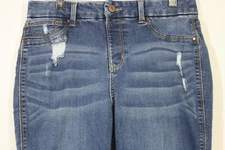 Rewash Jeans Blue Pull On High Rise Distressed Women Size 7 (28)