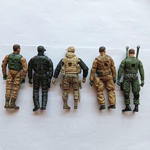 lot 5 BBI Elite Force Navy SEAL Special Ops Delta Soldiers figure 4" 1/18 A3 - Picture 9 of 12