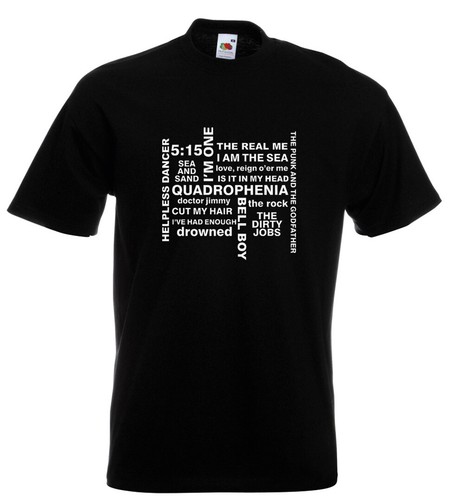 The Who Quadrophenia Song Titles T Shirt 12 Colours S - 5XL - 第 3/14 張圖片