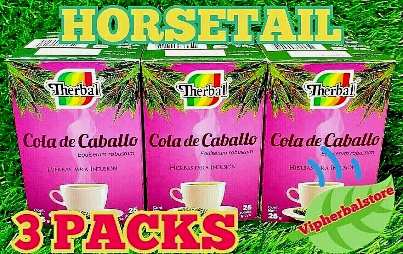 (3) TE COLA DE CABALLO ✅ Therbal HORSE TAIL TEA 75 Bags 1 grs each Free Shipping