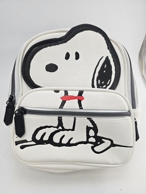 Snoopy Peanuts Backpack Mini Black And White New With Tags