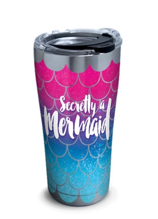 Tumbler NEW Lid Tervis SIC Secretly Mermaid Stainless Steel Unique 20 oz