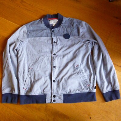 Converse All Star Jacke Baseball Bomber Style Grau Herren Größe XL Gratis UK P+P