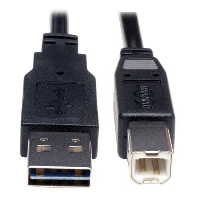 Tripp Lite 10ft USB 2.0 High Speed Cable Reverisble A to B M/M (UR022-010)