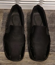 Clarks Collection Gael Rex Womens 6.5M Black Croc Print Loafers Shoes 15260