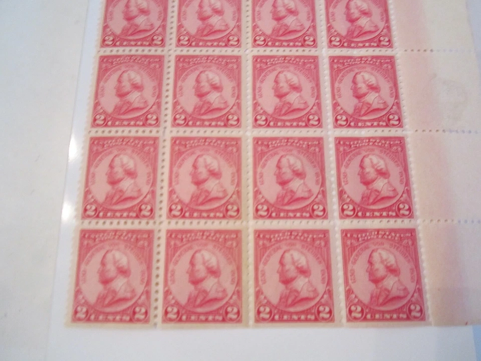 1930 U.S. STAMP SCOTT #689 TWO CENT PARTIAL STAMP SHEET OF 20 STAMPS - OFC-D - Image 2 of 4
