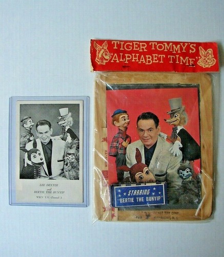 1950s LEE DEXTER SHOW BERTIE BUNYIP TIGER TOMMY ALPHABET Chalkboard Philadelphia - Picture 1 of 11