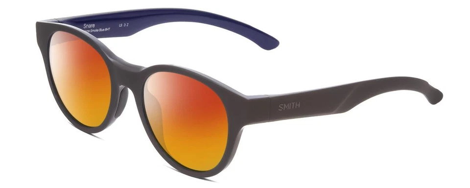 Gafas de sol Smith Optics Snare unisex redondas polarizadas mate gris humo azul 51 mm Foto 2 de 4