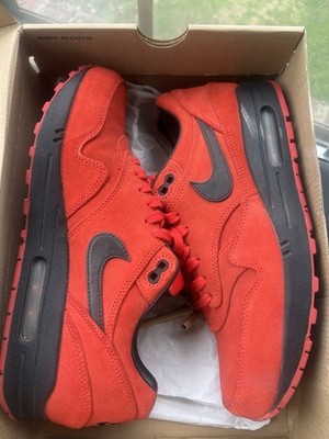Nike Air Max 1 Premium Red & Black Men's Size 10.5 512033 610
