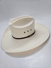 STETSON STANHOPE 10X STRAW COWBOY WESTERN HAT MEN'S SIZE 6 7/8