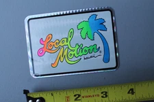 Local Motion Surfboards Neon Rainbow Silver 80's OG V2B Vintage Surfing STICKER