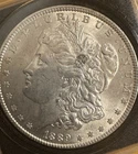 1889 Morgan Silver Dollar - great details  - AU - 90% silver