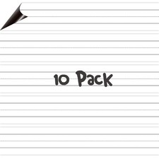 10 Pack Magnetic Sentence Strips, Dry Erase Writing 10 Magnetic, White