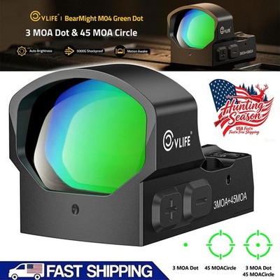 Motion Awake Holographic Green Dot Sight 3 Reticle Fits Compact Pistols Handguns