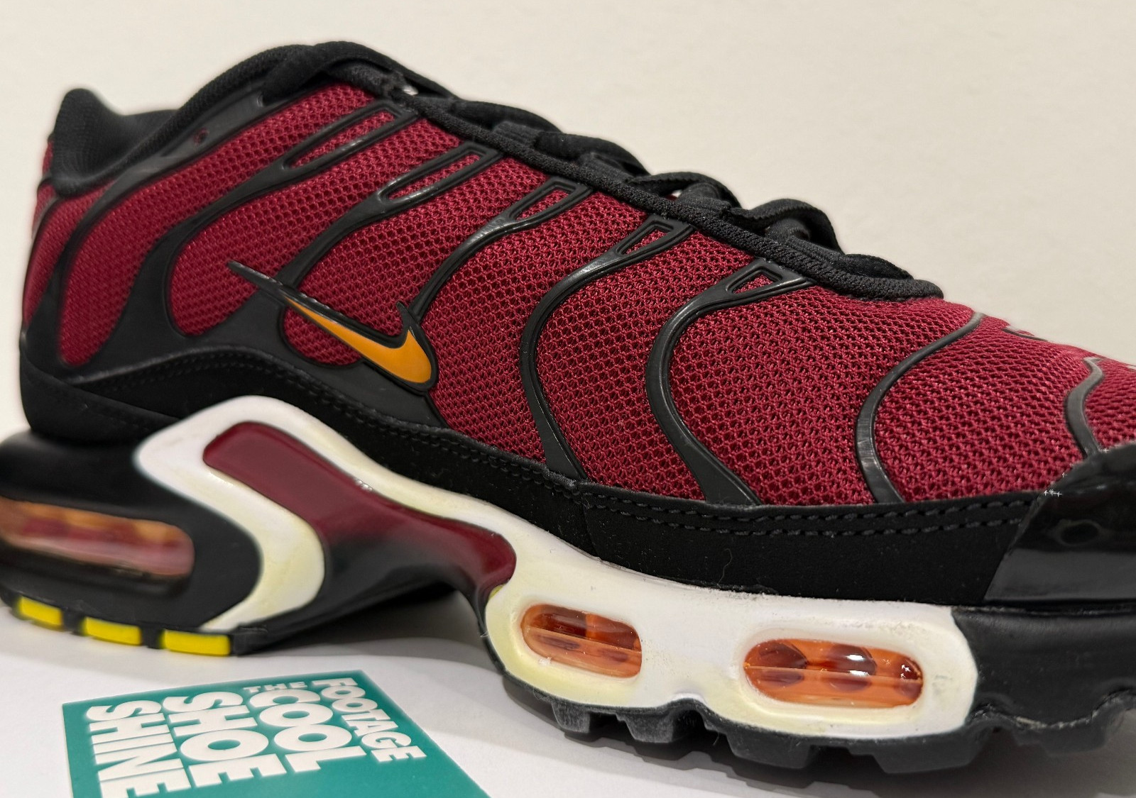 NIKE AIR MAX PLUS TN TUNED TEAM RED BURGUNDY KUMQUAT ORANGE WHITE 852630-605 8.5 image 7