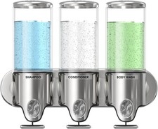 Shampoo and Conditioner Dispenser, Bathroom 3 in 1Stainless Steel Soap Dispenser