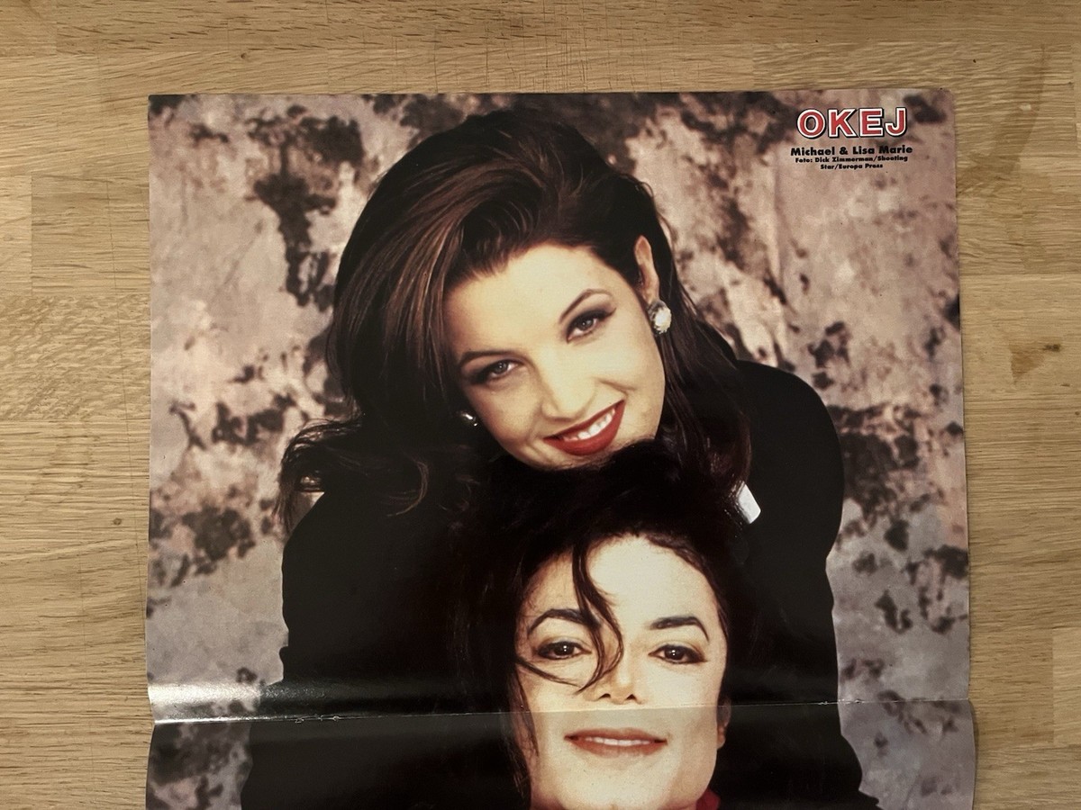 Michael Jackson Lisa Marie Presley 1994 Poster Swedish Music