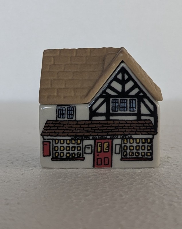 Vintage WADE England Whimsey-On-Why #12 Post Office English Ceramic Miniature