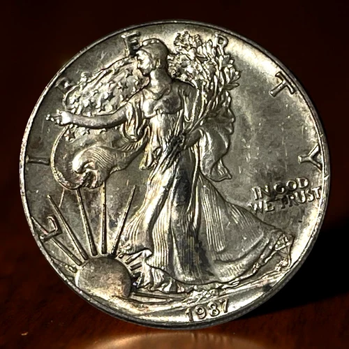 1987 American Silver Eagle 1 oz Dollar Uncirculated Tone ASE Silver Coin 2nd Yr