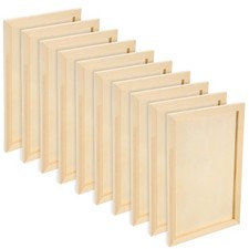 10-Pack Unfinished Wood Canvas Boards 12x8" for Painting  DIY Crafts