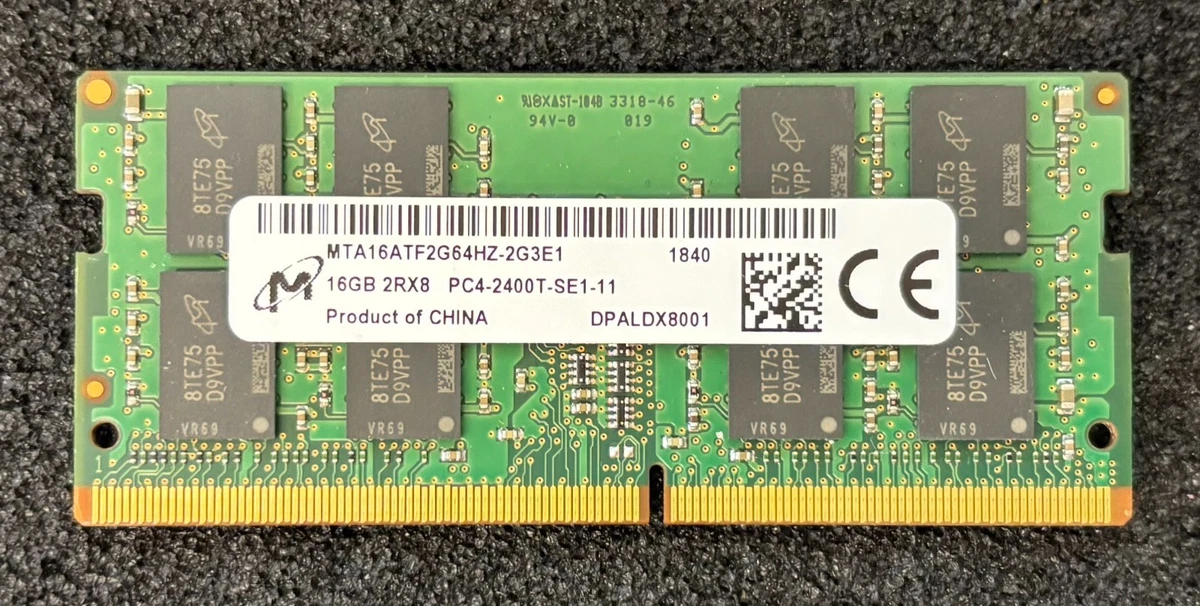 Micron PC4-19200 (DDR4-2400) Bus Speed Computer RAM 16 GB Total