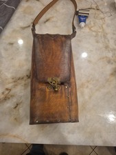  Wine Bottle Carrier Brown Full Grain Leather L.V. hilton