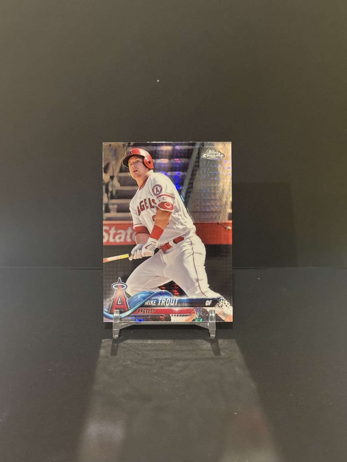 2018 Topps Chrome - Mike Trout #100 Prism Refractor