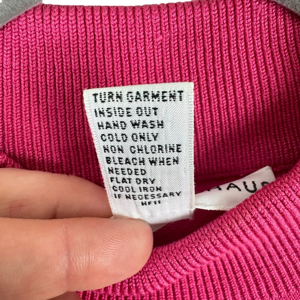 Suéter ligero Josephine Chaus vintage de seda de nailon cuello falso sin mangas M Foto 4 de 4