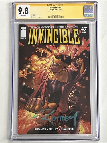 INVINCIBLE #47 - CGC SS 9.8 - 12/2007 - SIGNED BY RYAN OTTLEY