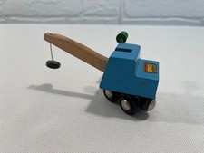 Vintage BRIO 33383 Mobile Crane Blue for Wooden Railway Trains