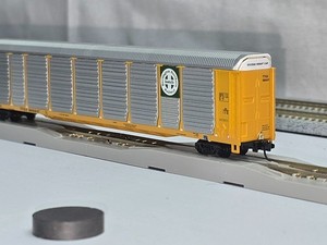 Con-Cor Auto Rack BNSF Lg Logo w GATR Works nf-G3-1rs EOT installed  Reed Switch