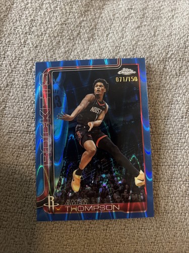 2025-26 Topps Chrome - Amen Thompson #17 Blue RayWave Refractor /150