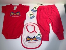 Carter's Eric Carle Pants Jumpsuit Outfit Bib Caterpillar Butterfly Red NWT