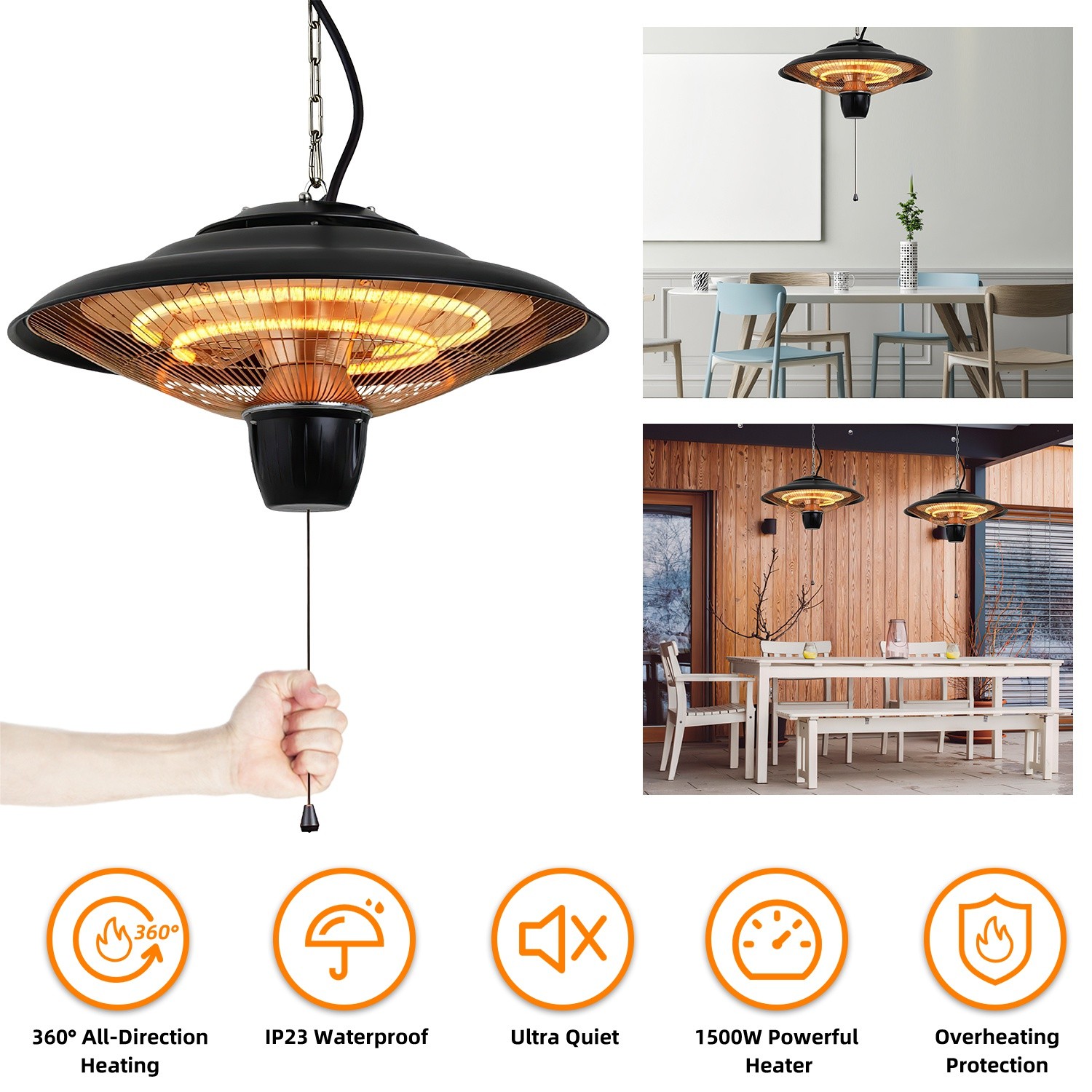 Ceiling Mounted Waterproof Indoor Outdoor Heater
